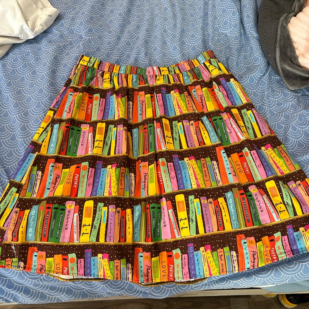Colorful Book Print Women's Skirt